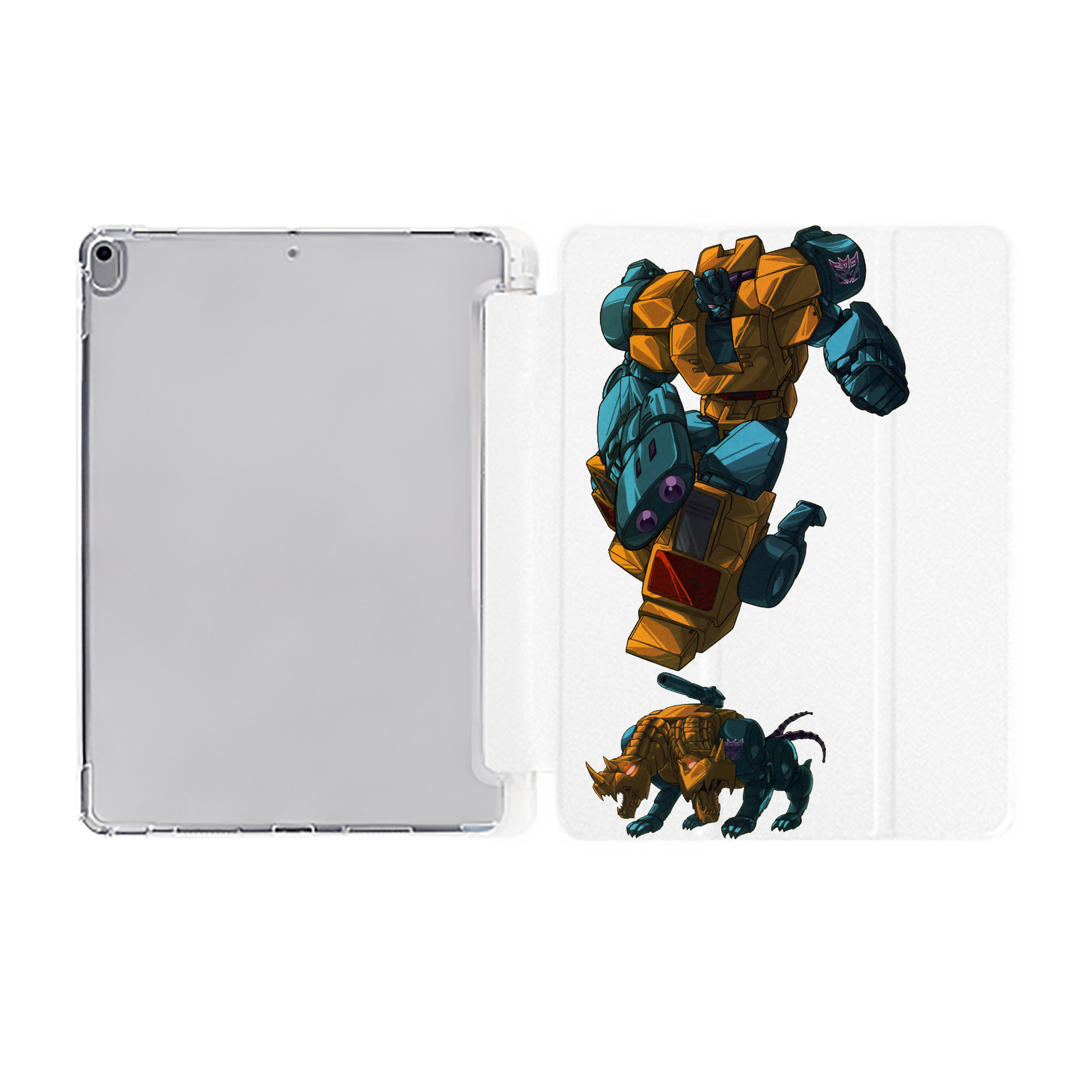 （画像用）  IPad ケース ペン収納付き 三つ折りスタンド PUレザー×シリコン 対応機種9.5/10.5/10.9インチ